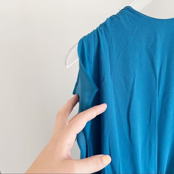 Rachel Zoe Blue Ruffle Fit & Flare Mini Dress 22W - Picture 7 of 8